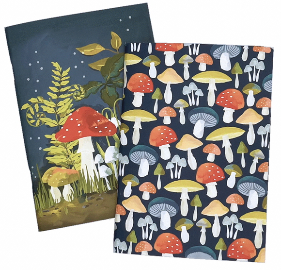Duo Notebooks - Mushrooms by Katherine Lenius