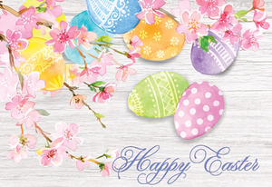 Easter - Colourful Eggs & Cherry Blossoms