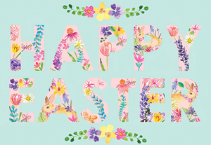 Easter - Floral Pattern Easter Wishes