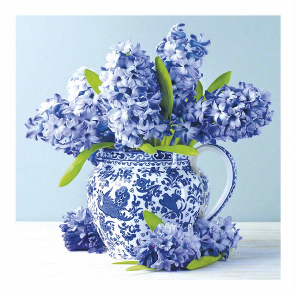 Blank - Blue Hydrangeas in Blue & White Vase