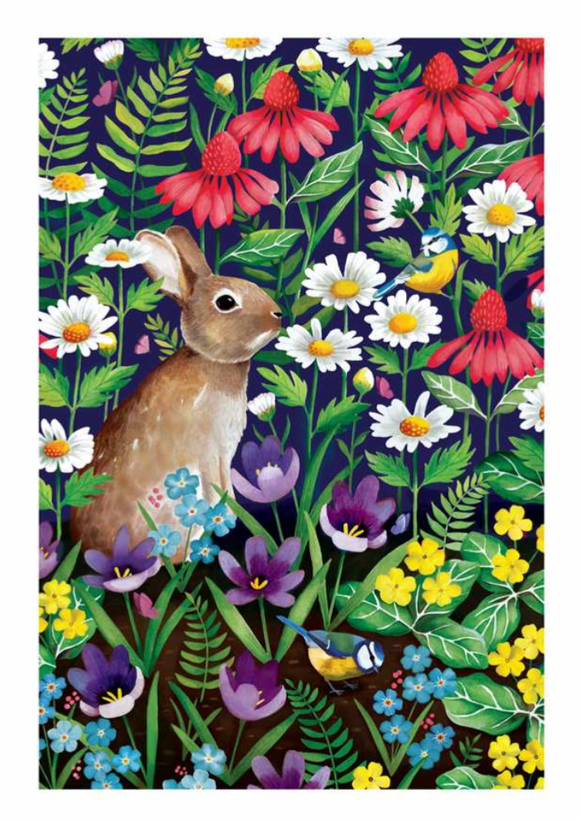 Blank - Rabbit & Wildflowers