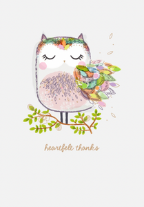 Thank You - Heartfelt Owl