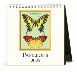 Cavallini 2025 Desktop Calendar - Papillions