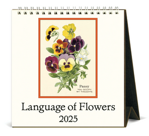 Cavallini 2025 Desktop Calendar - Language of Flowers