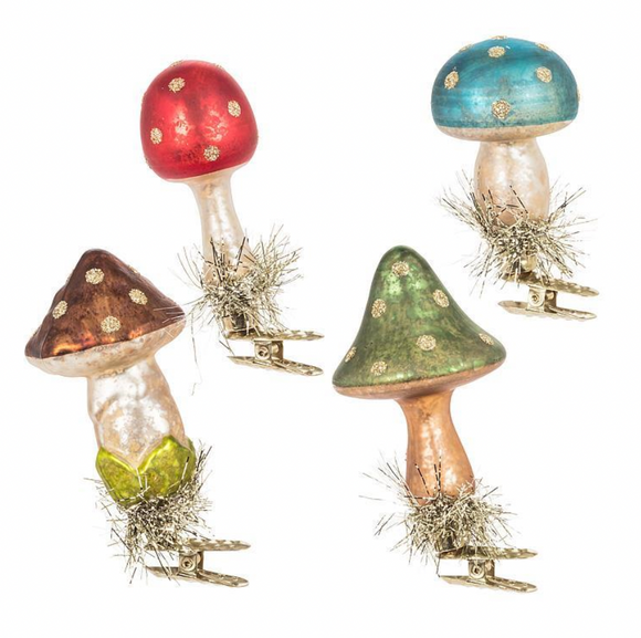 Vintage Mushroom Clip Ornament