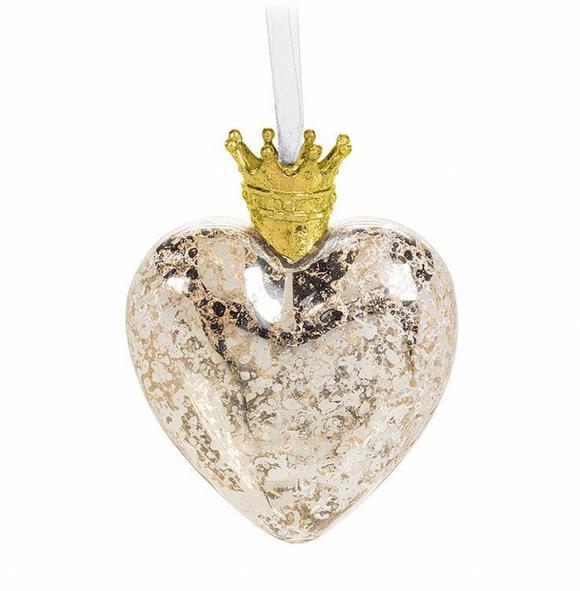 Heart with Crown Ornament