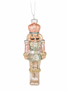 Pink & Turquoise Nutcracker Ornament