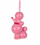 Pink Poodle Ornament