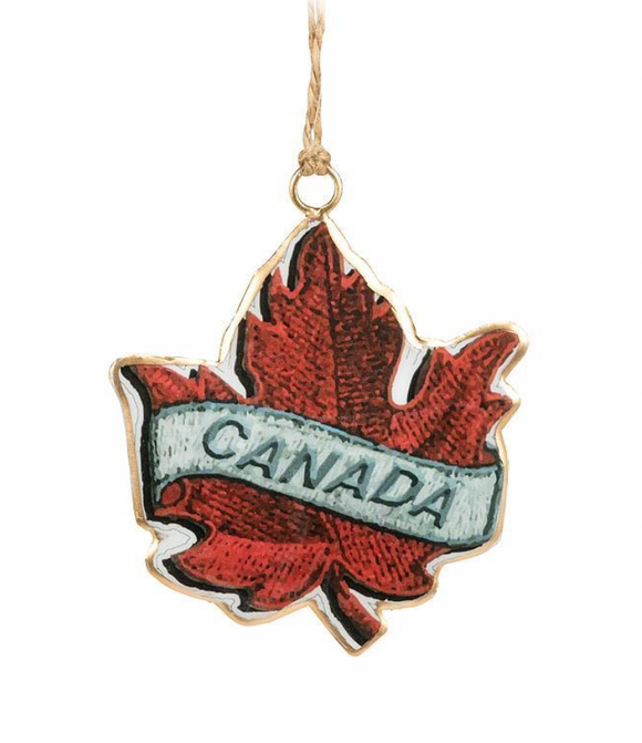 Maple Leaf Tin Ornament