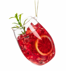 Glass of Sangria Cocktail Ornament