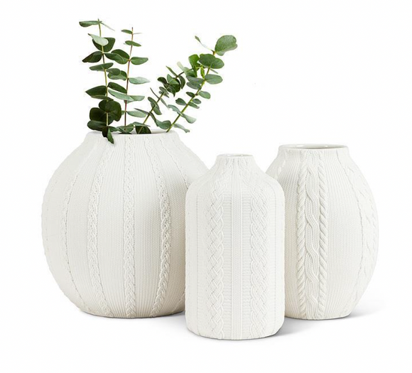 Knit & Cable Slim Vase