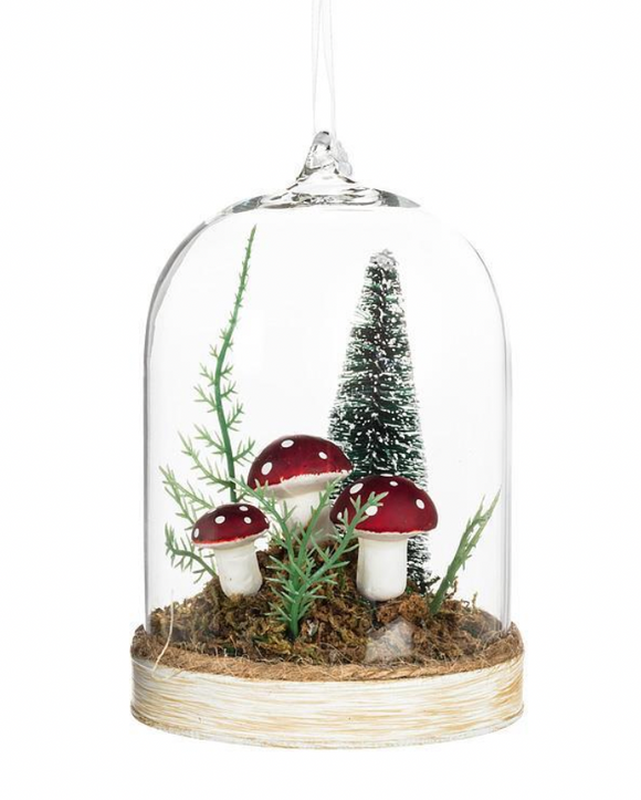 Mushrooms in Forest Dome Ornament