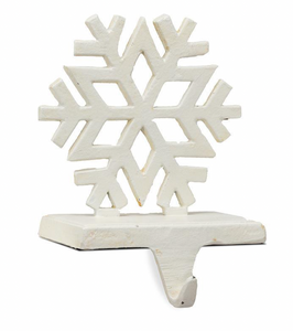 White Snowflake Stocking Hook