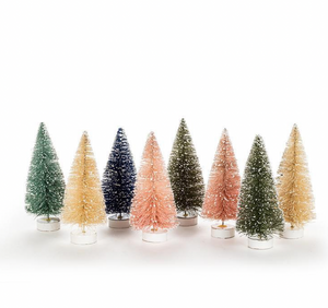 Set of 8 Bottle Brush Trees