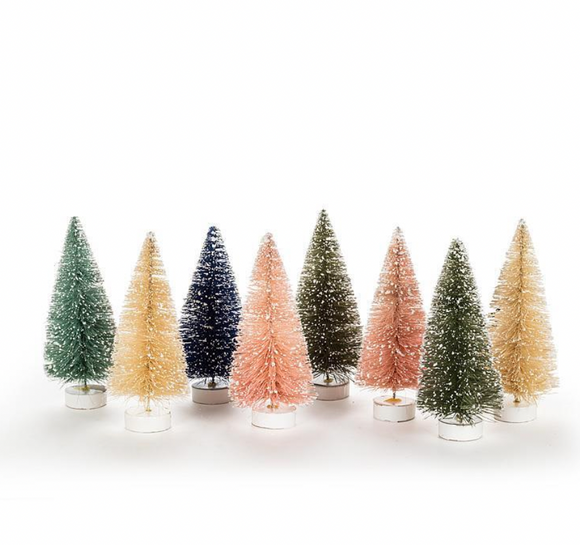 Set of 8 Bottle Brush Trees