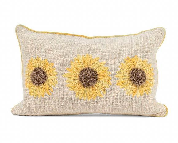 Rectangle Sunflower Trio Pillow