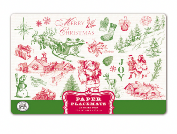 Michel Design Paper Placemats - It's Christmastime