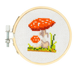 Mushroom Mini Cross Stitch Embroidery Kit