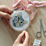 Tabby Cat Mini Cross Stitch Embroidery Kit