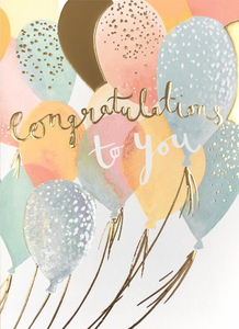 Congratulations - Colourful Balloons