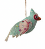 Felt, Embroidered & Sequinned Bird Ornaments