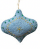 Felt, Embroidered & Sequinned Pastel Ornaments