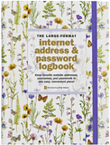 Large Format Wildflower Garden Internet Address & Password Logbook
