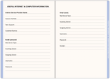 Large Format Wildflower Garden Internet Address & Password Logbook