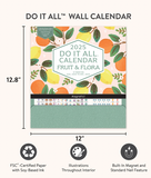 2025 Fruit & Flora Do-it-All Wall Calendar