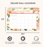 2025 Bella Flora Deluxe Wall Calendar