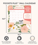 2025 Bella Flora Pockets Plus Wall Calendar