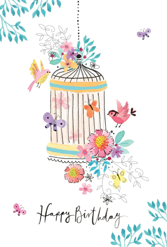 Birthday - Pastel Bird Cage