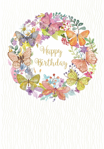 Birthday - Butterfly Wreath