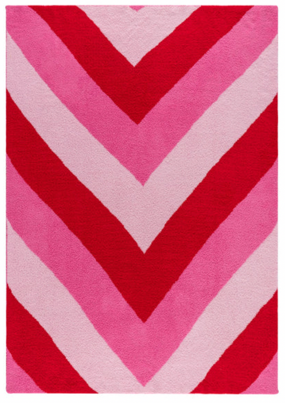 Rowan Chevron Throw in Pink