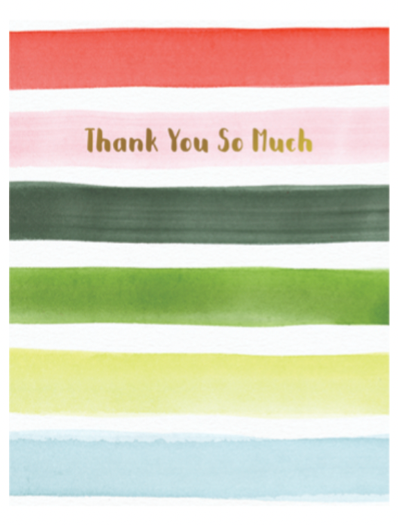 Cheerful Stripes Boxed Thank You