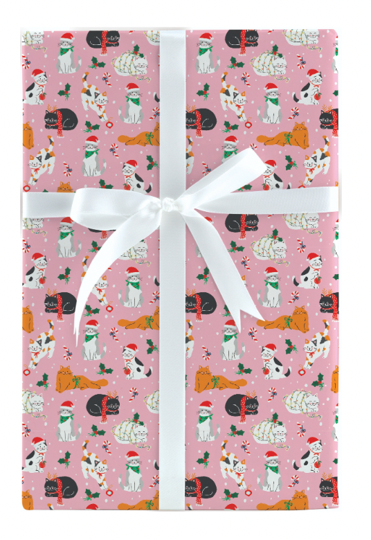 Mewy Kitten Christmas Jumbo Roll Wrap