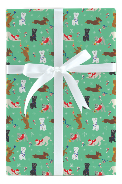 Puppy Dog Christmas Jumbo Roll Wrap