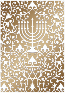 Hanukkah - Golden Filigree Menorah