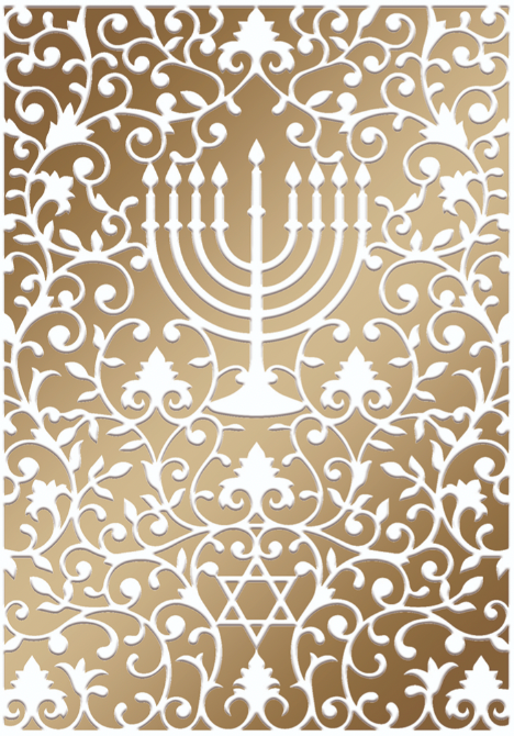 Hanukkah - Golden Filigree Menorah