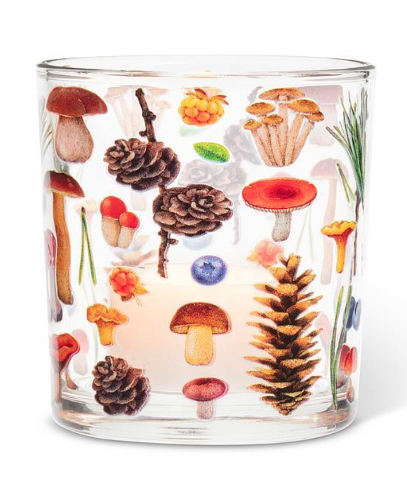 Mushrooms & Pinecones Tealight Holder