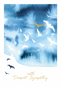 Sympathy - Watercolour Flying Birds