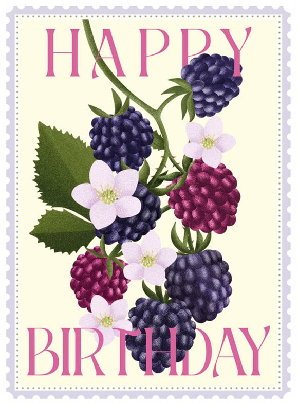 Birthday - Blackberries Stamps