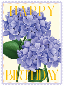 Birthday - Hydrangea Stamps