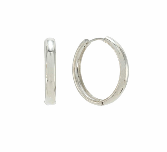 Lover's Tempo Bea 20mm Hoop Earrings: Silver