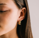 Lover's Tempo Cove Pearl Hoop Earrings: Waterproof Gold