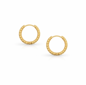 Lover's Tempo Brit Hoop Earrings: Waterproof Gold