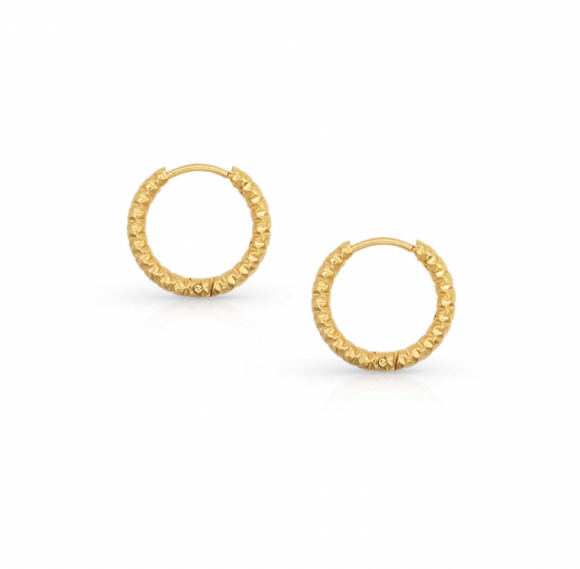 Lover's Tempo Brit Hoop Earrings: Waterproof Gold