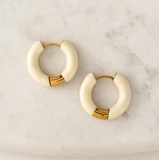 Lover's Tempo Bianca Hoop Earrings: Waterproof Gold