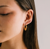 Lover's Tempo Lila Hoop Earrings: Waterproof Gold