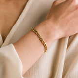 Lover's Tempo Bronte Chain Bracelet: Waterproof Gold